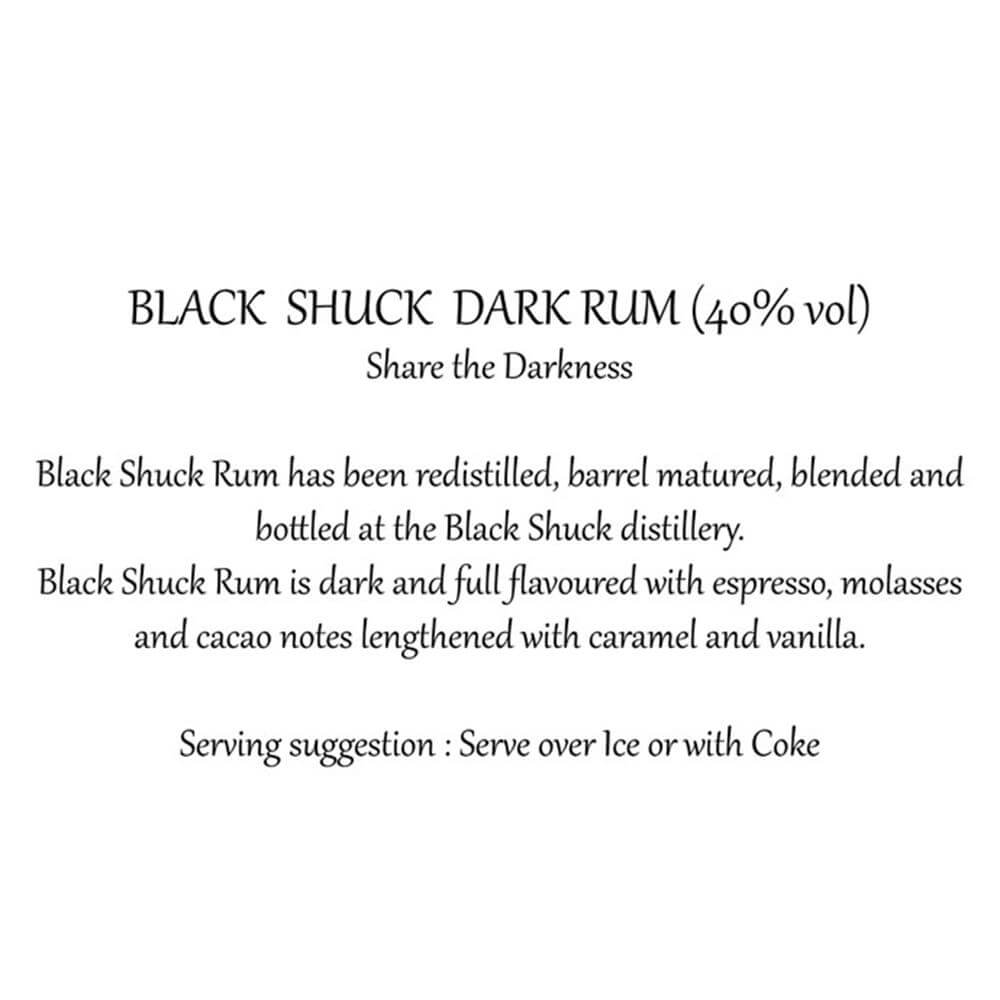Black Shuck Dark Rum 70cl